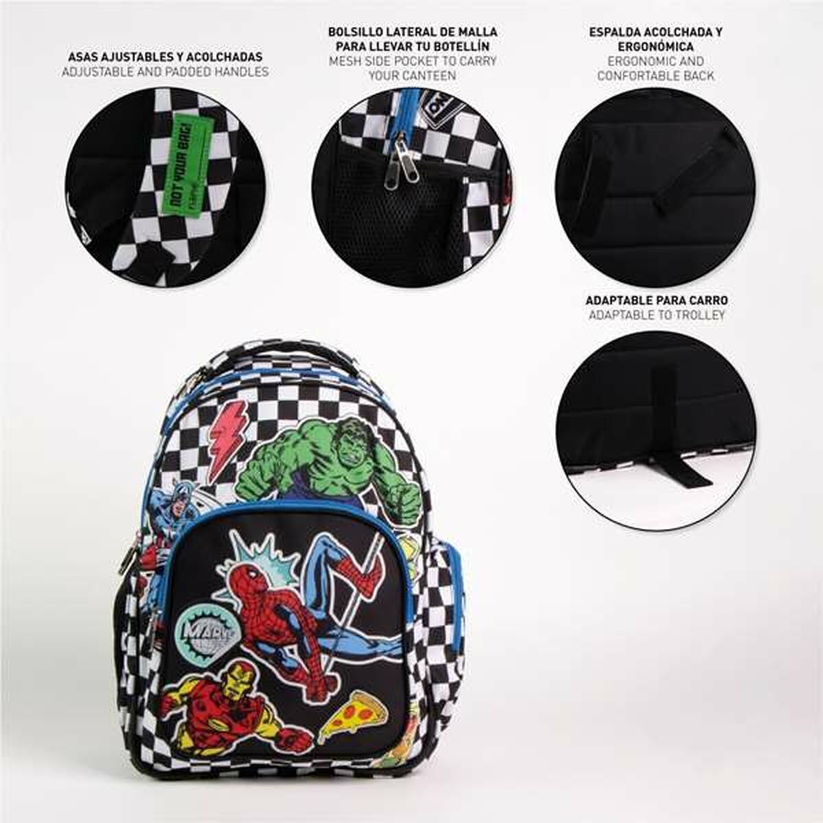 Schulrucksack The Avengers Schwarz